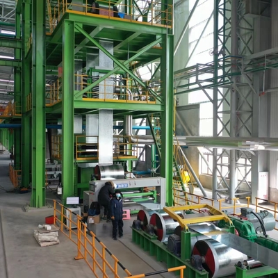 Çelik Endüstrisi için 0.4-1.8mm 1250mm Sürekli Galvanizleme Hattı Prosesi